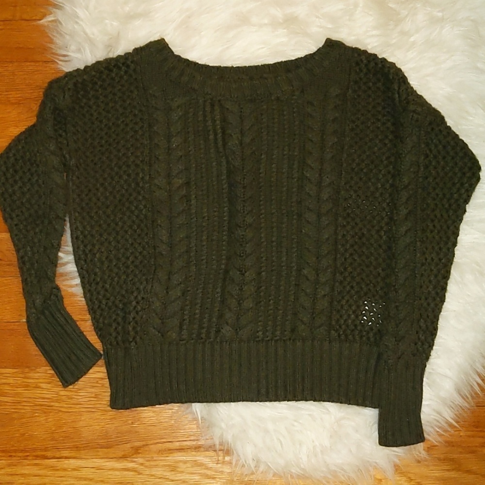 • ae • boxy cable knit sweater